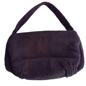 Vintage Bags by Josef Burgundy Color Bag Made by Hand in France Micro Beads